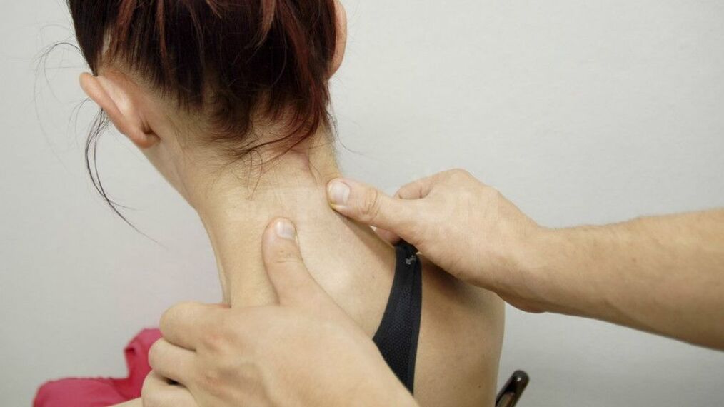 Cervical massage to relax muscles and increase blood circulation